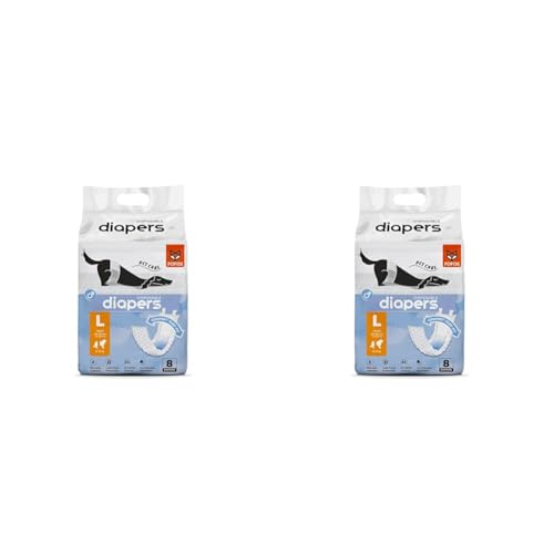Image of Barkbutler x Fofos Disposable Dog Diapers (8 Pcs) | Male Dog Diapers Ultra Protection | Diapers for Dogs in Heat, Excitable Urination or Incontinence | for Dogs with Waist Size 28-50cm (Pack of 2)
