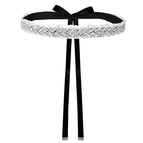Sparkly Bling Rhinestone Belts for Women Formal Dress, Handcrafted Bridal Wedding Crystal Waist Belt