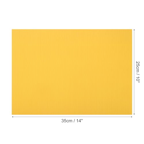 Image of uxcell 10pcs Corrugated Cardboard Paper Sheets,Golden Yellow,14 inch x 10inch,for Craft and DIY Projects