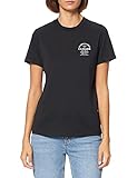Corte holgado Scotch & Soda Crewneck with Graphic Relaxed fit Organic Cotton T-Shirt Camiseta, Black 0008, XS para Mujer