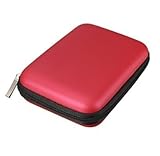  Tasmine - Funda bolsa funda Pochette portátil antigolpes externo protección PR HDD Disco Duro 2.5 EVA Nylon rojo