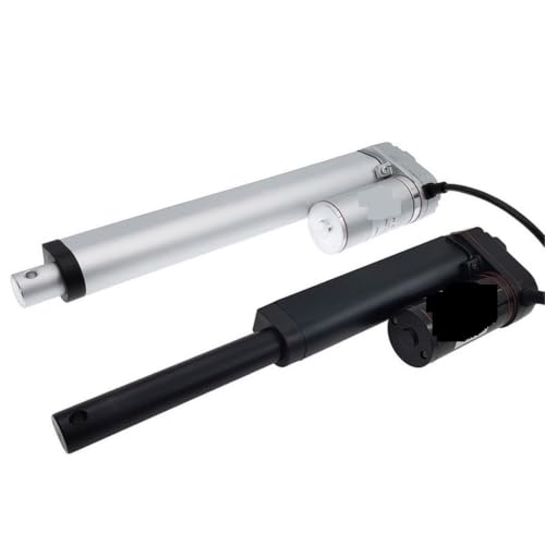 Actuador lineal eléctrico de 12V y 400mm con motor de corriente continua blanco 5