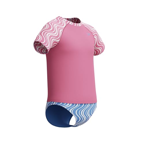 Image of Speedo Girl's Uv Swim Shirt Short Sleeve Rashguard Set