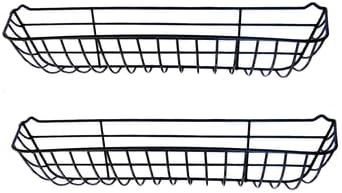 55 in Window Hayrack Wrought Iron Window Box PVC Coated Black - 2 Pack