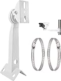 BeElion CCTV Security Camera Corner Pole Mounting Bracket for Surveillance Camera with 2 Loops, Dahu