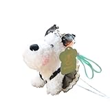 Yawdil Adorable Westie Chien en Peluche Porte-clés Charme Sac Ornement Dessin Animé Canin Figurine Porte-clés Sac À Dos Ornement Présente