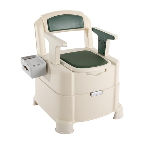 Bedside Commode, Portable Bedside Commode Toilet Chair with Sensor Night Light, Extra Wide TPE Home Portable Toilet with Armrests for The Elderly and The Sick 220 Load Capacity, with Garbage Bags