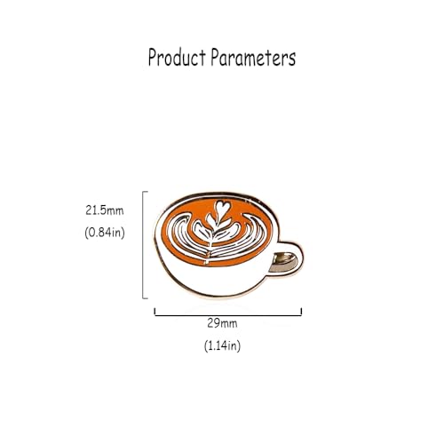 Image of Enamel Coffee Cup Brooch Pin for Women Girls Cute Mug Badges Lapel Pin Brooches Luminous Fashion Art Craft Dress Accessories Birthday Christmas Jewelry