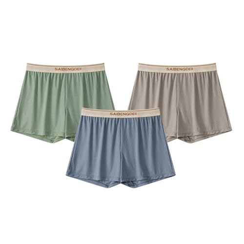 Mens Underwear Boxer Briefs Big and Tall Breathable Casual Comfy Shorts Loose Mid Rise Comfortable Boxer Trunk 3 Pack