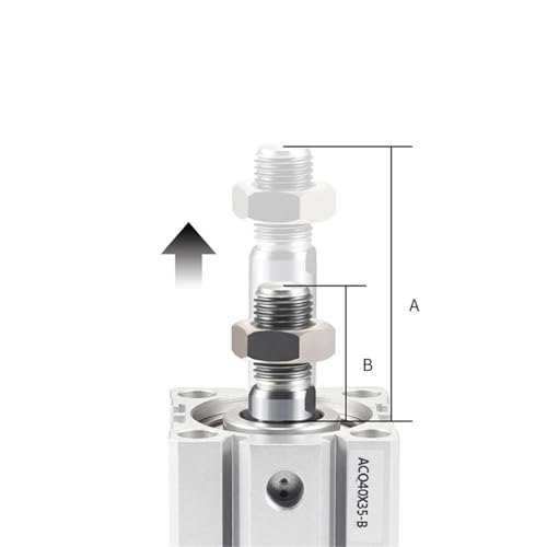 Vérin pneumatique compact ACQ50 double effet résistant pour espaces restreints