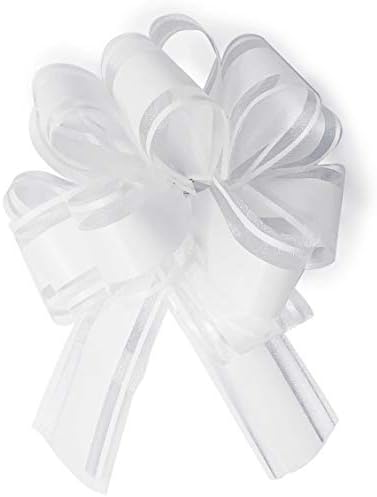 Allgala 12-pc 6" Large Everyday Pull Bows-White-GP92021
