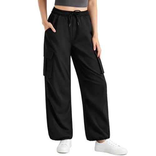 Cargo Pants Women Baggy Parachute Hiking Pants with 4 Pockets - image 1