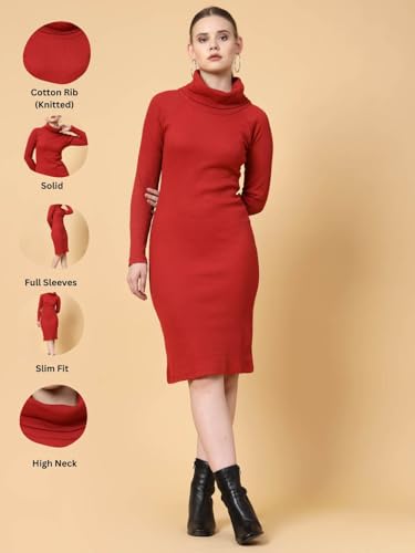 Image of RIGO Women's Waffle Knit Bodycon Midi Dress (WDRS352-1126RS-S Dark Maroon