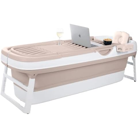 HelloBath Bañera plegable XXL con cojín plegable Cover