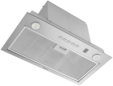 Broan- NuTone PM400SS Custom Cabinet Built-in 3-Speed Power Pack Insert with LED Lighting and 450 Max Blower CFM, 21-Inch, Stainless Steel