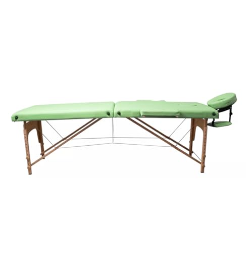 Maca Dobrável Madeira 250kg Estética Massagem Portátil Cor Verde - Gold - Modelo Standart 1,80x60cm