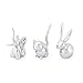 Umbra Zoola Ring Holders, Set of 3 - Bunny, Cat, Elephant, Chrome