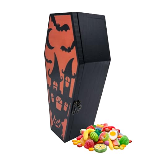 Genérico Cajas De Golosinas Ataúd,Cajas Ataúd Golosinas Fiesta Halloween - Contenedor Alimentos Decorativo Para Palomitas Joyería Té,Estantería Cocina Decoración Fiesta