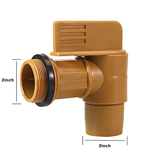 Drum Tap Kit With Epdm Gasket 2" Male Barrel Facet With Epdm Gasket For 5 Gallon Water Jug Or Oil Drum Resistance To Chemical By Gwenb #TOP1