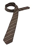 Premium 1863 by ETERNA eterna Herren gestreifte Krawatte braun One Size_H