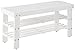 Roundhill Furniture Pina Quality Solid Wood Shoe Bench, White Finish