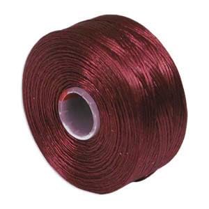 Generic S-Lon (Superlon) Nylon Beading Thread - Size D - TEX45-78 Yards - BURGUNDY