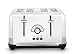 Morphy Richards Venture Retro 4 Slice Toaster, Radio Dial, Variable Browning Control, Width Slots, Removable Crumb Tray, 1900W, Polished and Nickel, 240333