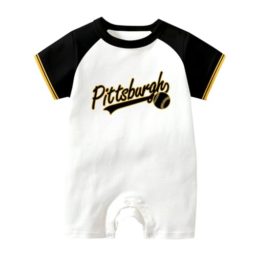 Image of KREDE Baby Clothes Unisex Bodysuit White Custom Name Number for Baby Boys