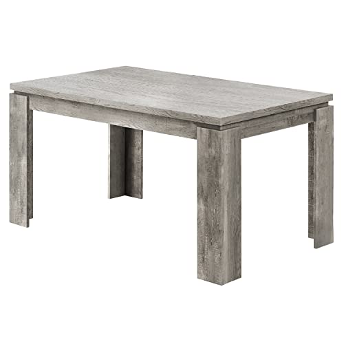 Monarch Specialties 36"X 60" / Grey Reclaimed Wood-Look Dining Table #TOP9