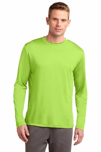 Clothe Co. Mens Long Sleeve Tee Shirts Moisture Wicking Dry Fit T-Shirts (Available in Big & Tall)