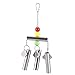 Bird Stainless Steel Bells String Parrot Hanging Chew Toy for Parakeet Cockatiel Cockatoo Conure (Silver-1)