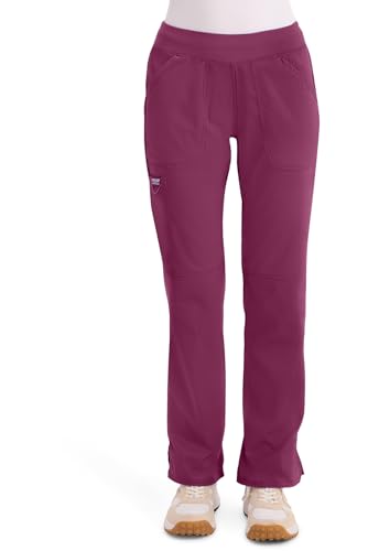 Image of Cherokee Women Scrub Pant with Straight Leg Pull-on Pant Medical Bottom with 4 Pocket & 2-Way Stretch Fabric - WW110