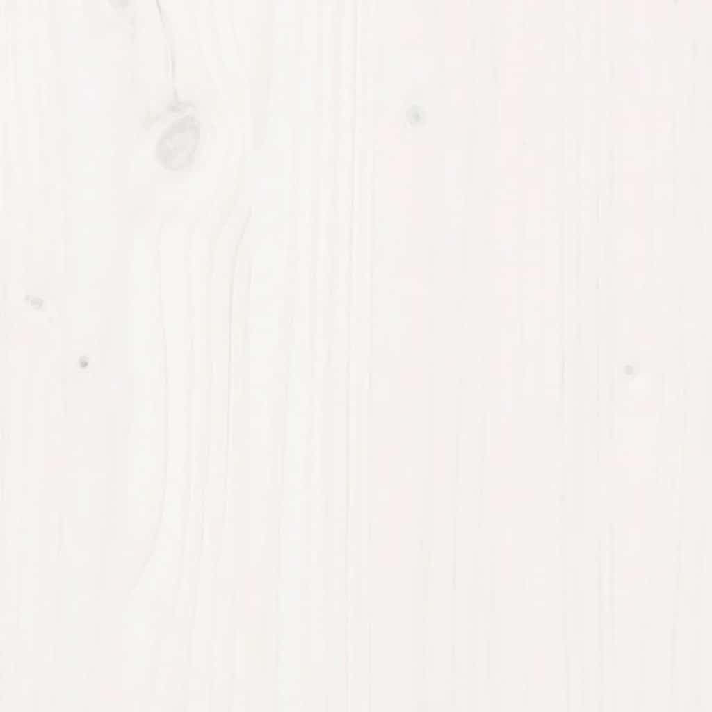 vidaXL Portalegna Bianco 108x64,5x78 cm in Legno Massello di Pino