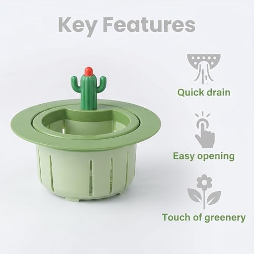 Colador para fregadero con diseño cactus, malla fina miniatura 4