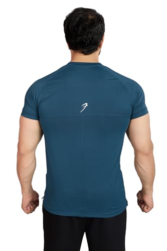 Image of FUAARK Men's Round Neck Slim Fit Gym Sports T-Shirt