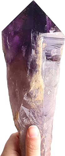 Grand sceptre cristal améthyste colonne point purple décoration intérieure JCAKES