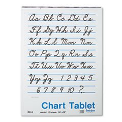 - Chart Tablets, Unruled, 24 x 32, White, 25 Sheets
