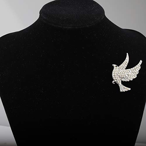 Image of CENWA Dove Rhinestone Brooch Pin Sorority Jewelry Gift for Finer Women