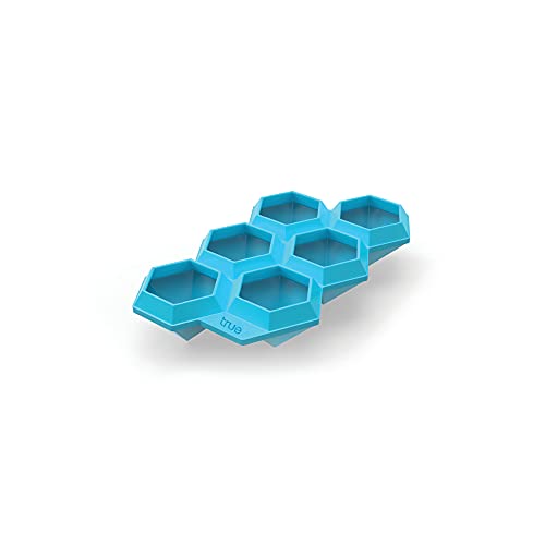 Truezoo Diamond Silicone Mold Tray For Whiskey Bath Bombs, Candy, Soap, And Diy Crafts, Dishwasher Safe, 1.75", Blue, Set Of 1, Makes 6 Ice Cubes #TOP5