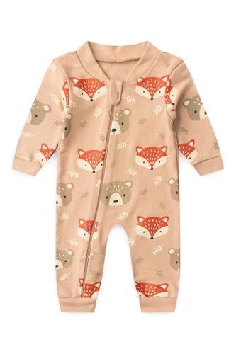 Macacao Bebe sem Pe com Ziper Suedine Estampado