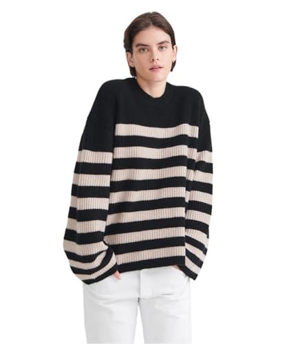 Women's Super Luxe Cashmere Striped Crewneck