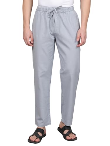 Image of Majestic Man Comfort Fit Solid Cotton Blend Casual Style Lounge Pyjama with 3 Pockets & Zip Closure