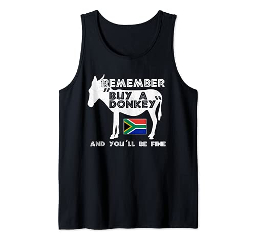 Buy A Donkey South Africa Funny Translation Tourist Braai Camiseta sin Mangas