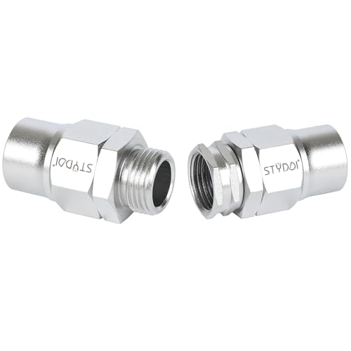 STYDDI 304 Stainless Steel 3/4-Inch Garden Hose Repair Fittings Kit Heavy-Duty Male and Female 3/4 Barb Water Hose Replacement Ends Coupler Lead-free Hose Mender Connector for 3/4 Garden Hose