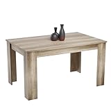 amuéblate online Mesa de Comedor Extensible, Modelo Austin, Robusta y Funcional, Madera, Cañón, 138-198 cm (Largo) x 88 cm (Ancho) x 76 cm (Alto)