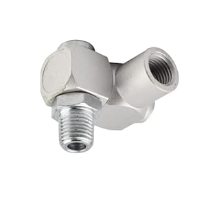1/4NPT Air Hose Swivel Adapter Air Connector Pneumatic Accessories Aluminum material Rotary 360Â° Air Coupler Controls switch