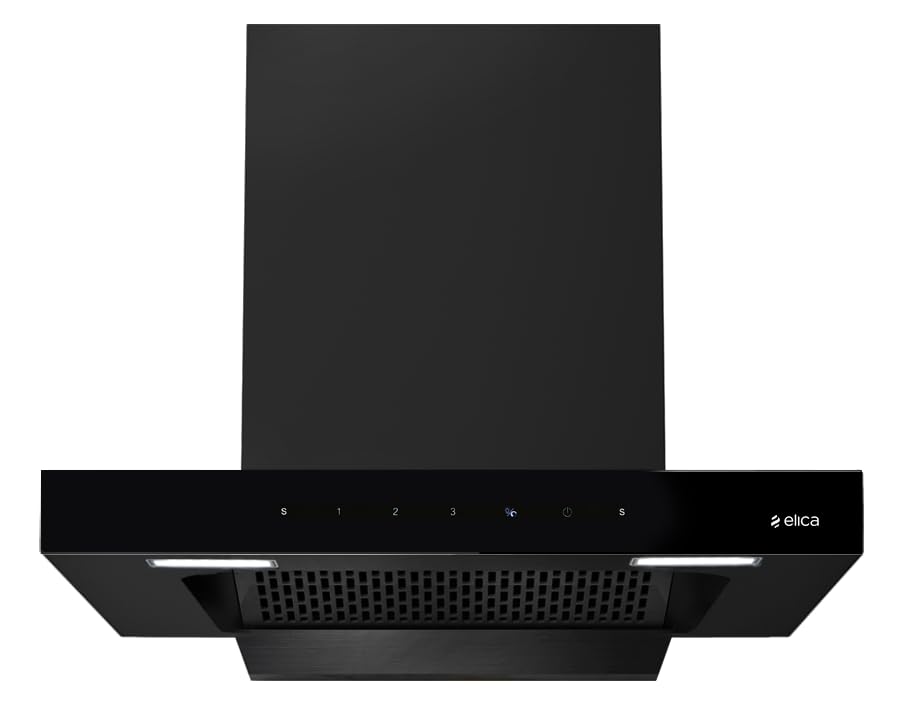 Elica 75cm 1350 m3/hr Filterless Autoclean Kitchen Chimney with 10 Years Motor & 5 Years Comprehensive Warranty | FL 750 SPT HAC MS NERO | Black | Touch + Motion Sensor Control