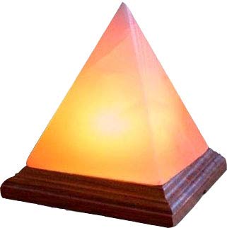 HOENI Himalayan Rock Salt lamp Pyramid Shape Lamp for Wellness, Natural Healing, Max Positive Energy, 3 KG Weight,Height 8 Inches and Width 6 inches.
