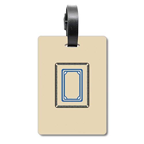Étiquette de bagage mahjong avec motif tuiles pour l'identification de vos valises de voyage