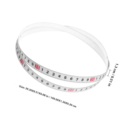 Cinta métrica adhesiva flexible 1 m escala métrica miniatura 2